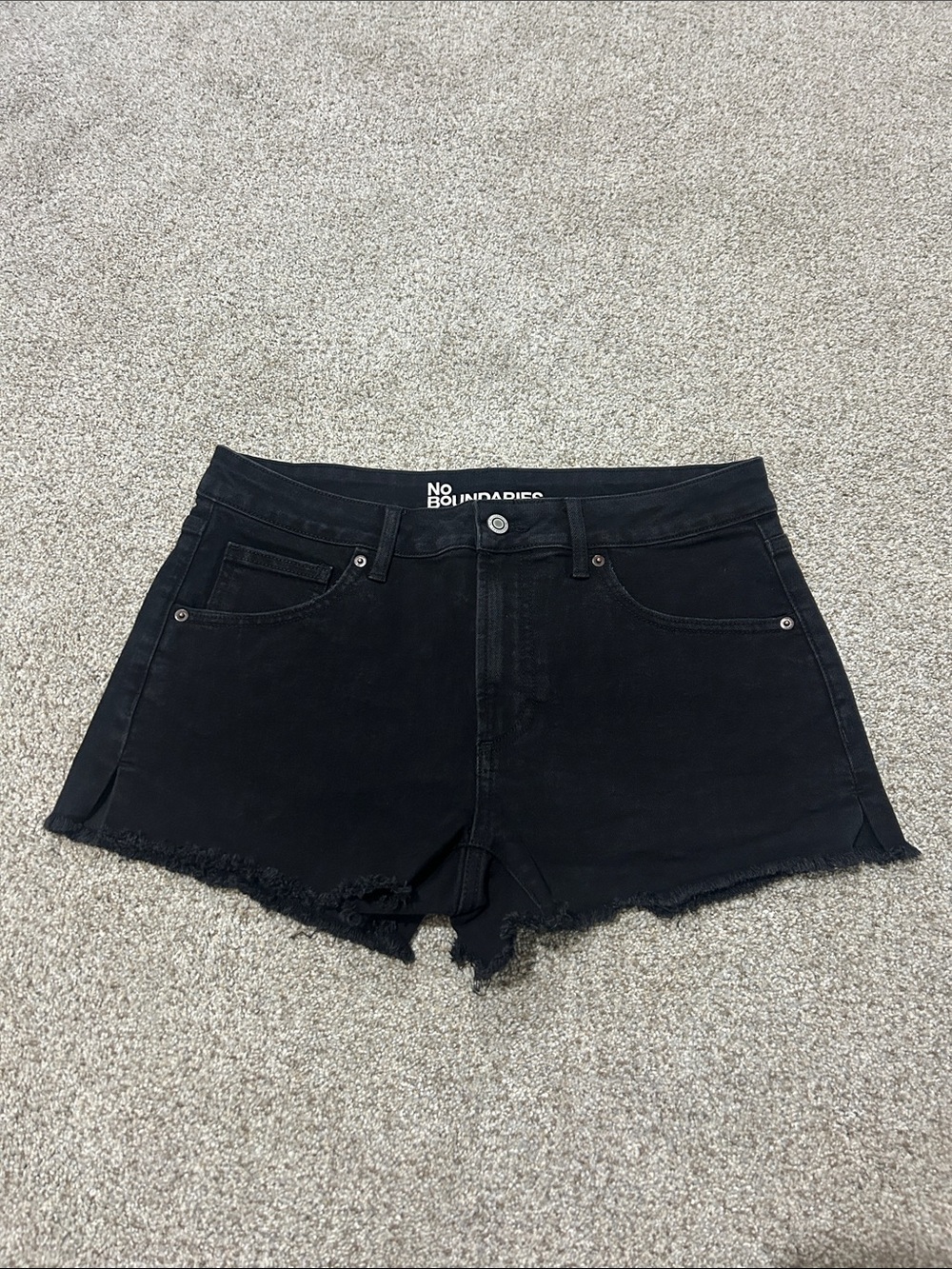 No Boundaries Black Cutoff Shorts